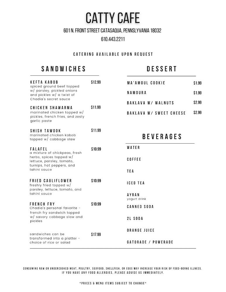 Catty Cafe Menu image 2